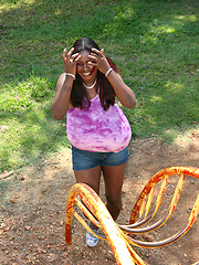 Big tits public playground